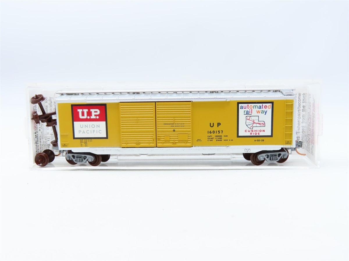 N Scale Micro-Trains MTL #34310 UP &quot;Automated Railway&quot; 50&#39; Box Car #160157