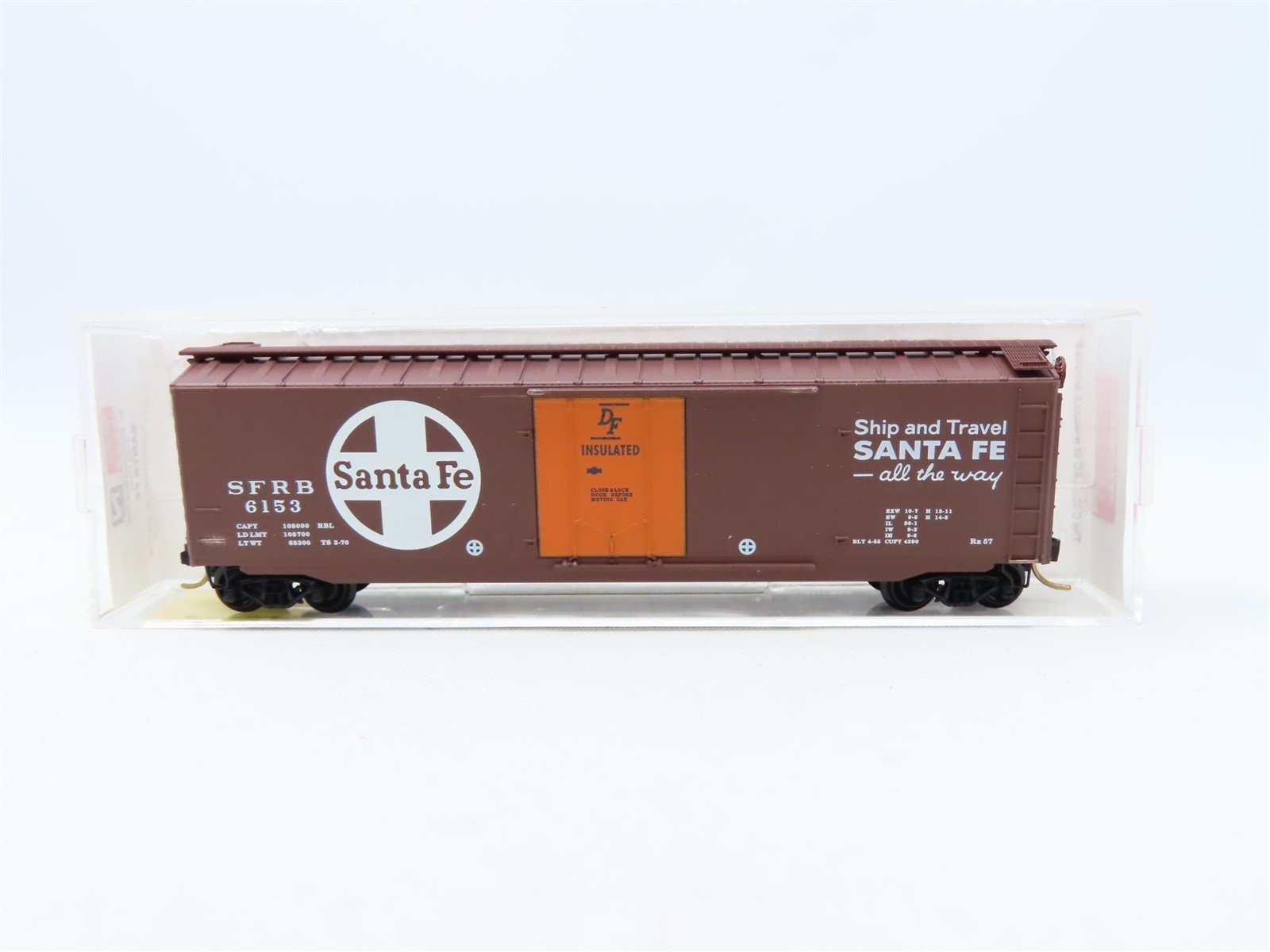 N Scale Micro-Trains MTL #32050/1 SFRB Santa Fe 50' Plug Door Box Car #6153