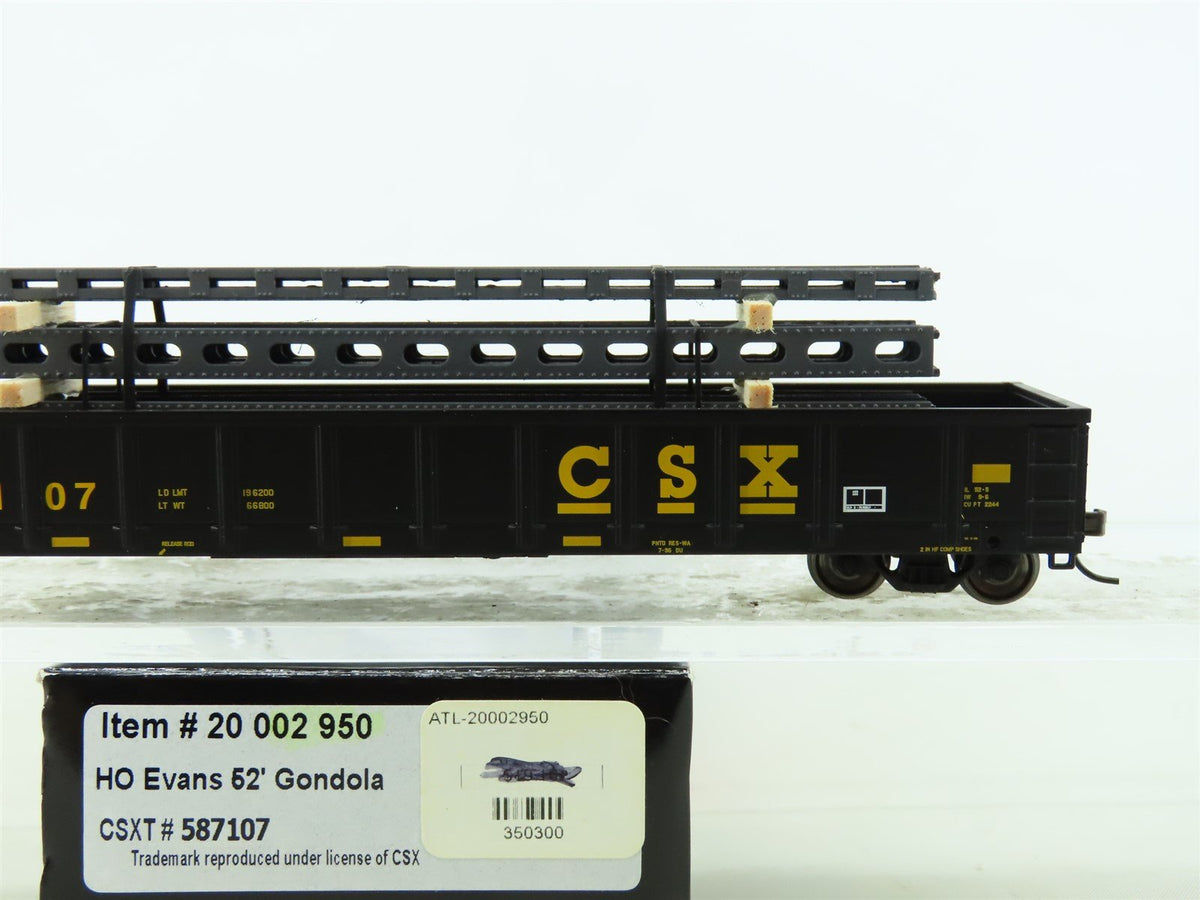 HO Atlas Trainman 20002950 CSX NYC Evans 52&#39; Gondola #587107 w/Pro Custom Load
