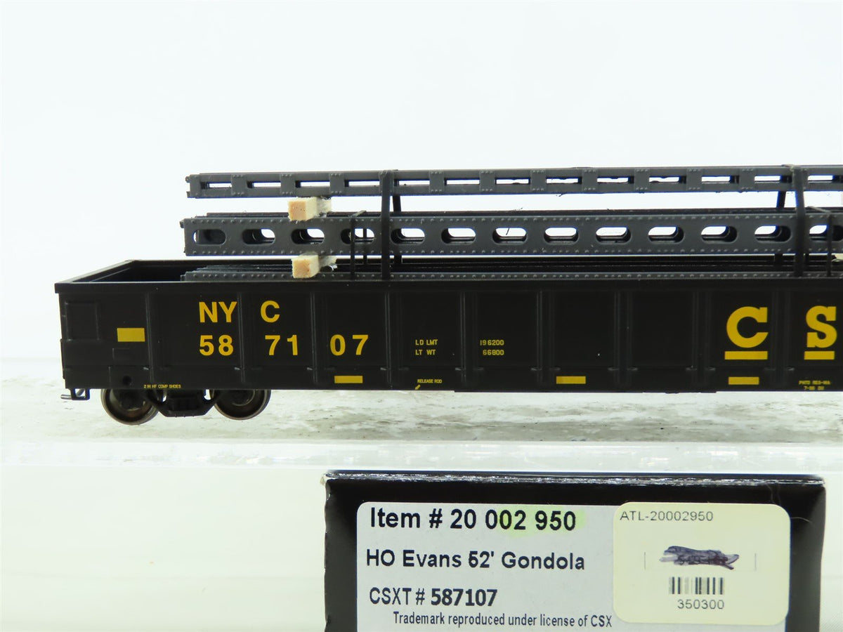 HO Atlas Trainman 20002950 CSX NYC Evans 52&#39; Gondola #587107 w/Pro Custom Load