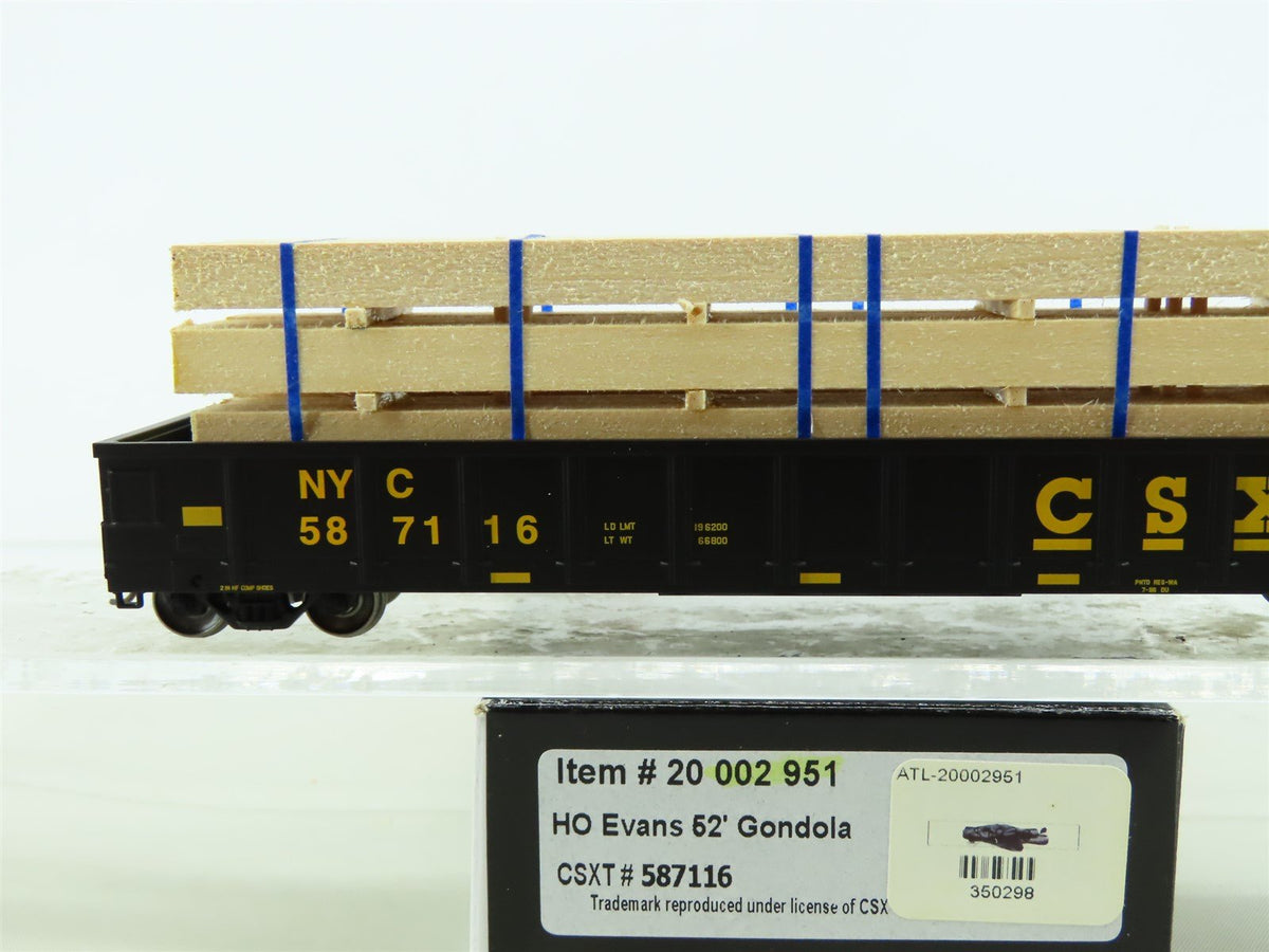 HO Atlas Trainman 20002951 CSX NYC Evans 52&#39; Gondola #587116 w/Pro Custom Load
