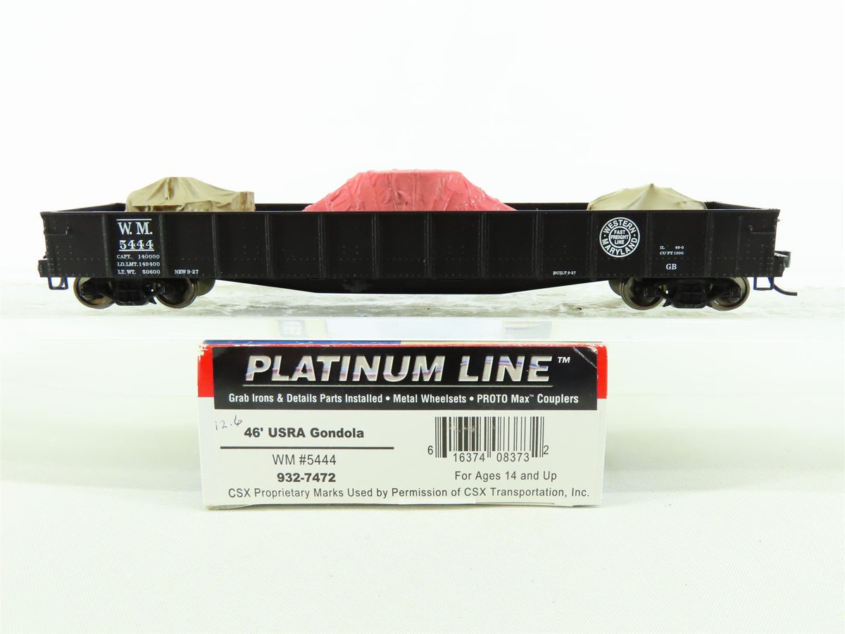 HO Walthers Platinum 932-7472 WM USRA 46&#39; Gondola #5444 w/Pro Custom Load