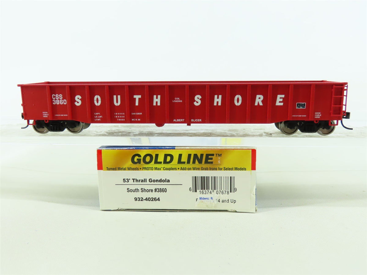 HO Walthers Gold 932-40264 CSS South Shore 53&#39; Gondola #3860 w/Pro Custom Load