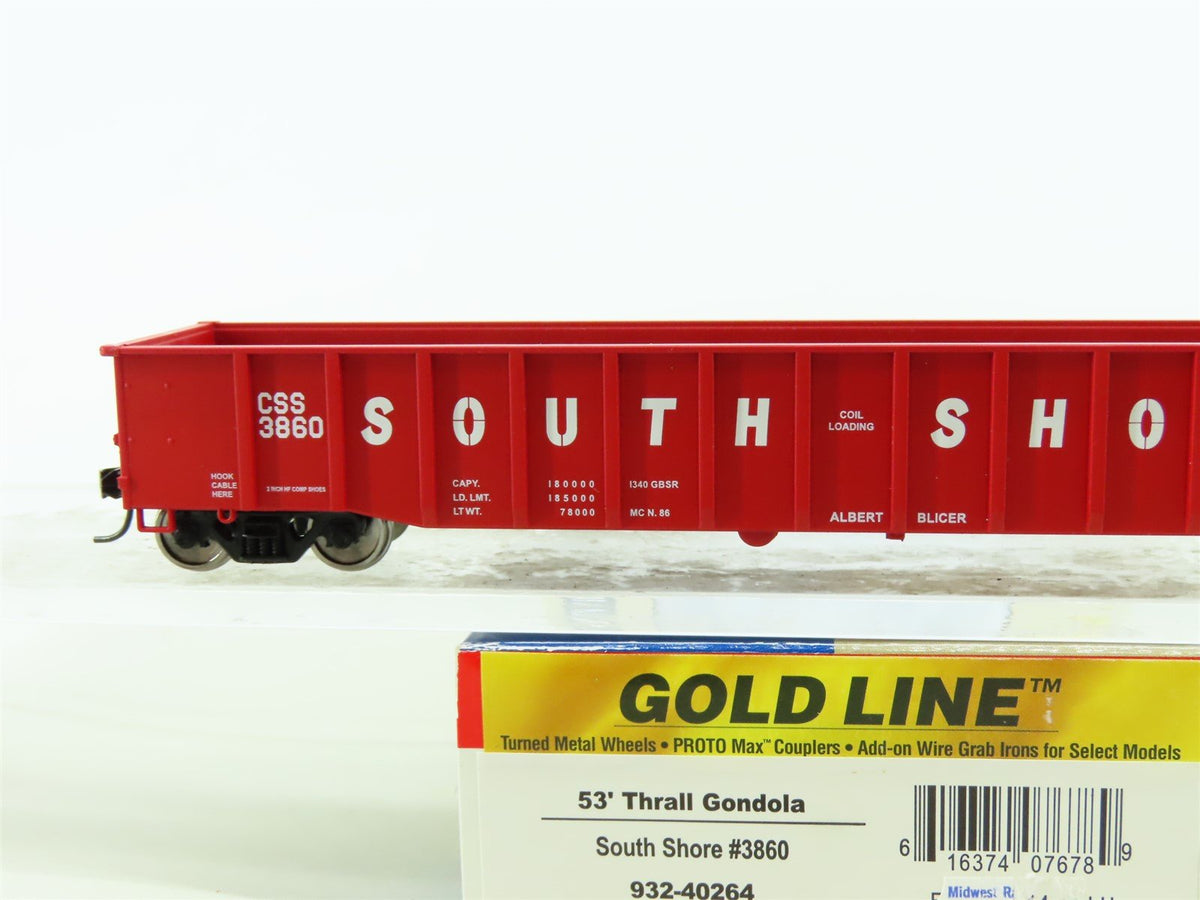 HO Walthers Gold 932-40264 CSS South Shore 53&#39; Gondola #3860 w/Pro Custom Load