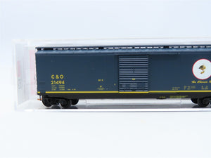 N Micro-Trains MTL 03100076 C&O The Chessie Route 50' Single Door Box Car #21494