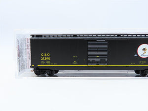 N Micro-Trains MTL 03100071 C&O The Chessie Route 50' Single Door Box Car #21290
