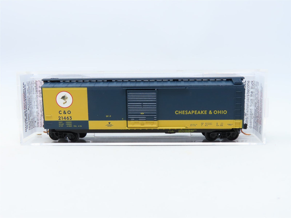 N Micro-Trains MTL #03100073 C&amp;O Chessie System 50&#39; Single Door Box Car #21463