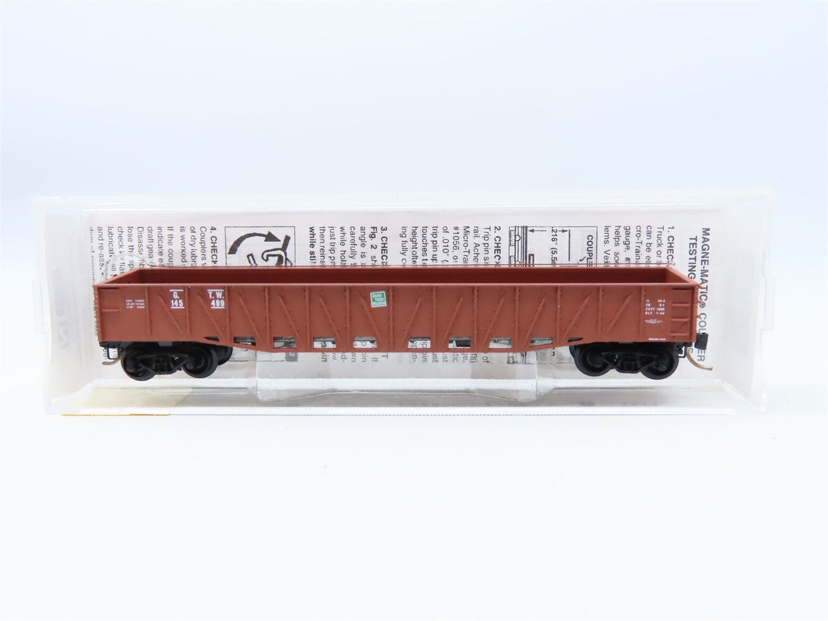 N Scale Micro-Trains MTL #63010 GTW Grand Trunk Western 50&#39; Gondola #145499