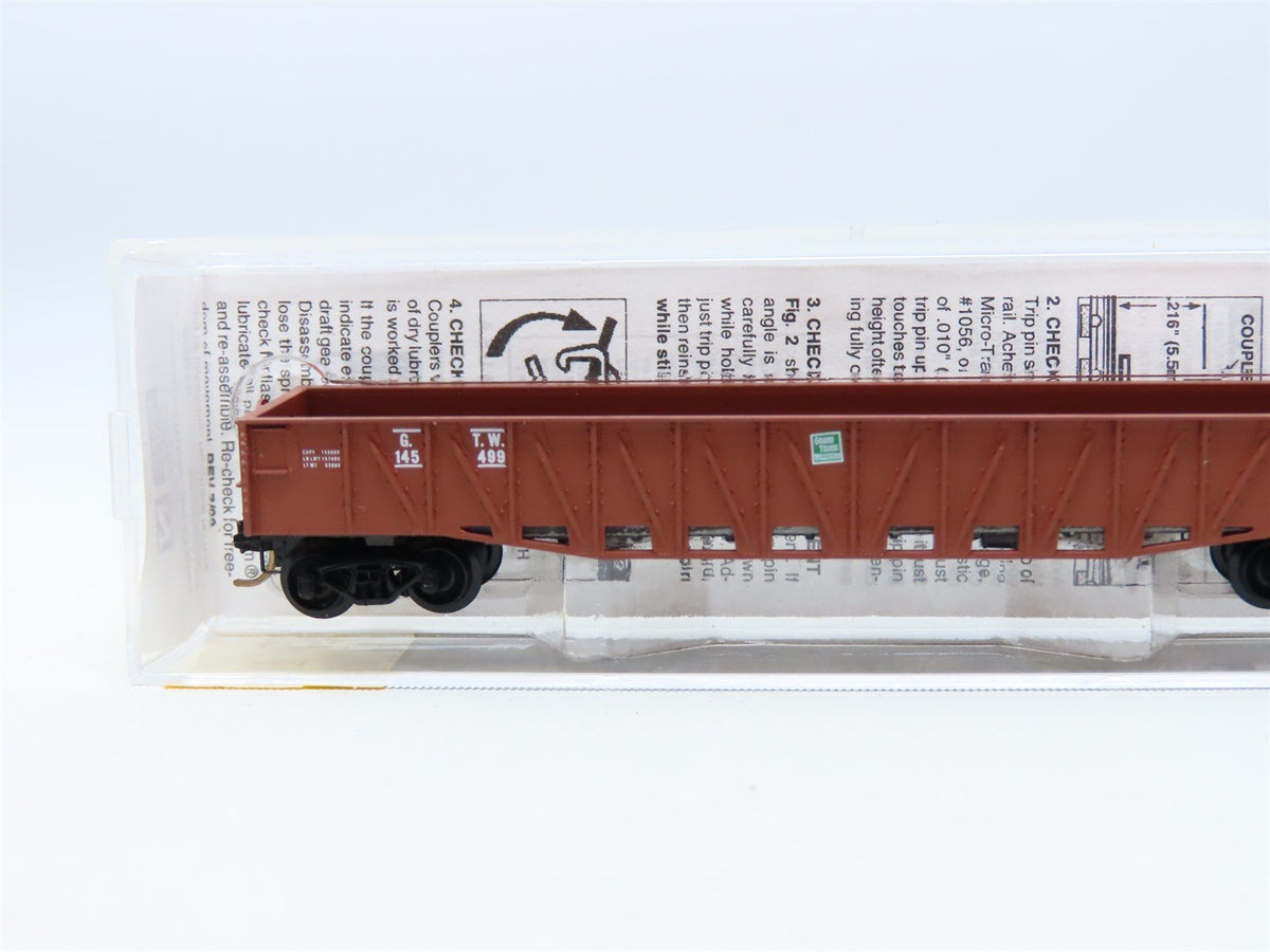 N Scale Micro-Trains MTL #63010 GTW Grand Trunk Western 50&#39; Gondola #145499