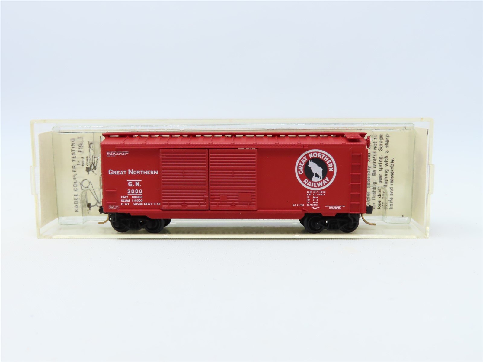 N Scale Kadee Micro-Trains MTL #23060 GN Great Northern 40' Box Car #3000