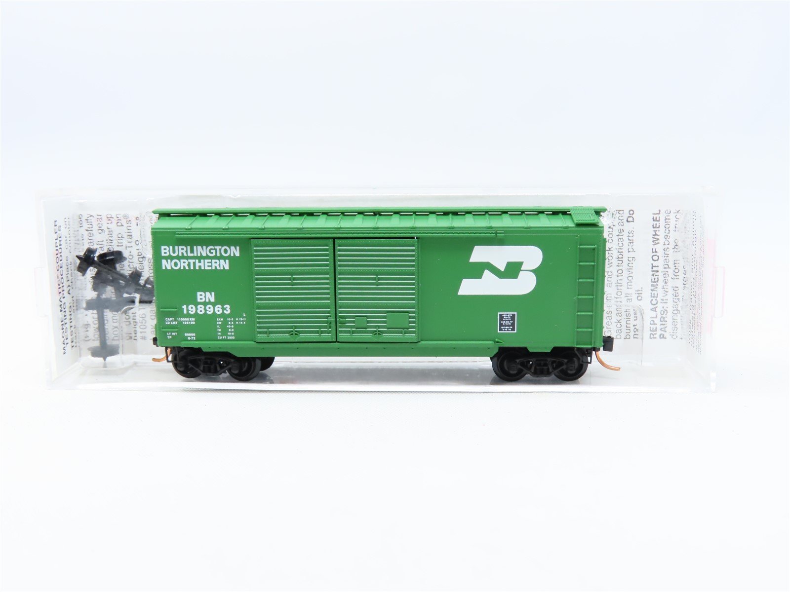 N Scale Micro-Trains MTL #23080 BN Burlington Northern 40' Box Car #198963