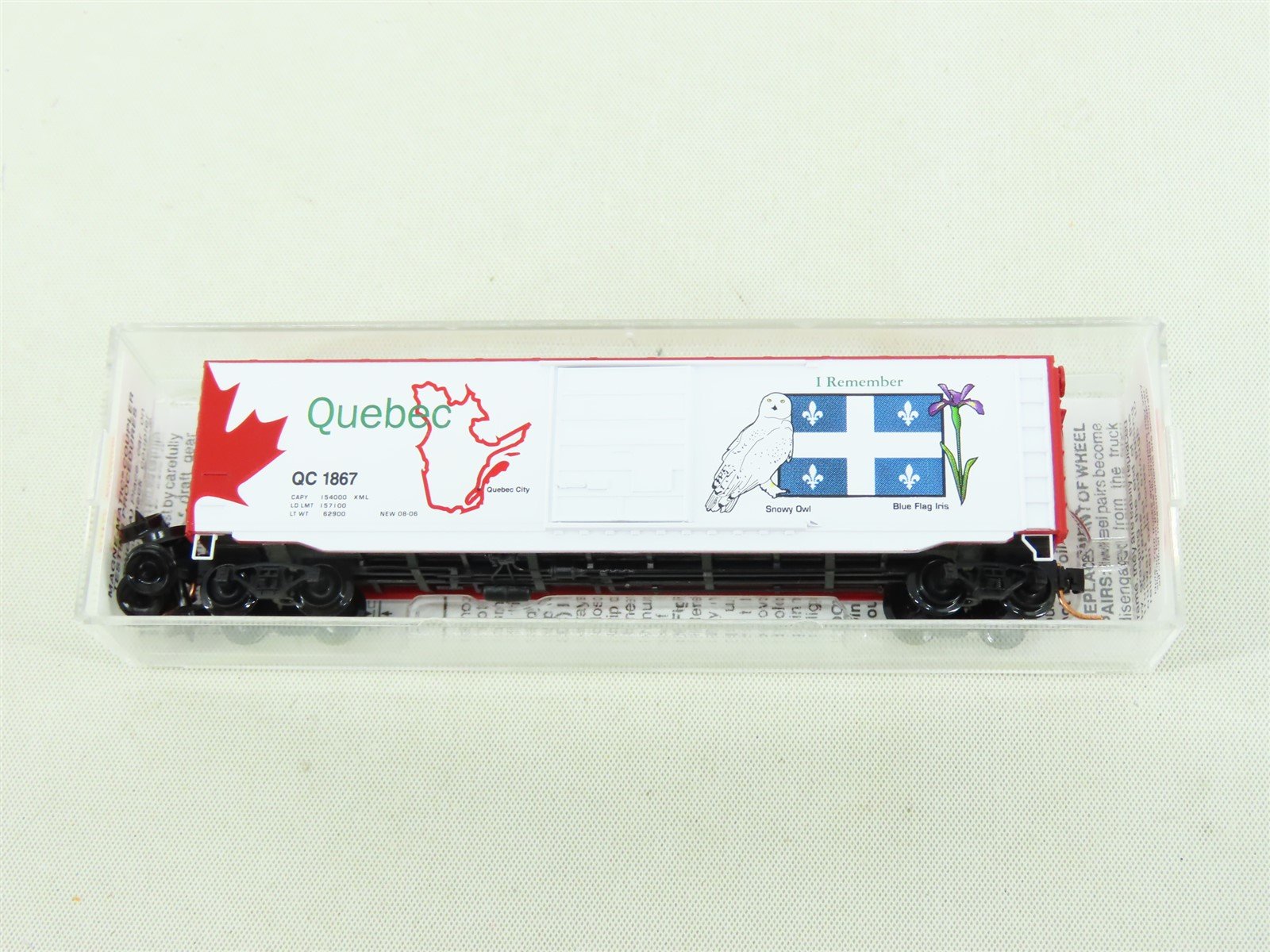 N Micro-Trains MTL 07700152 Quebec Provincial "I Remember" 50' Box Car #1867