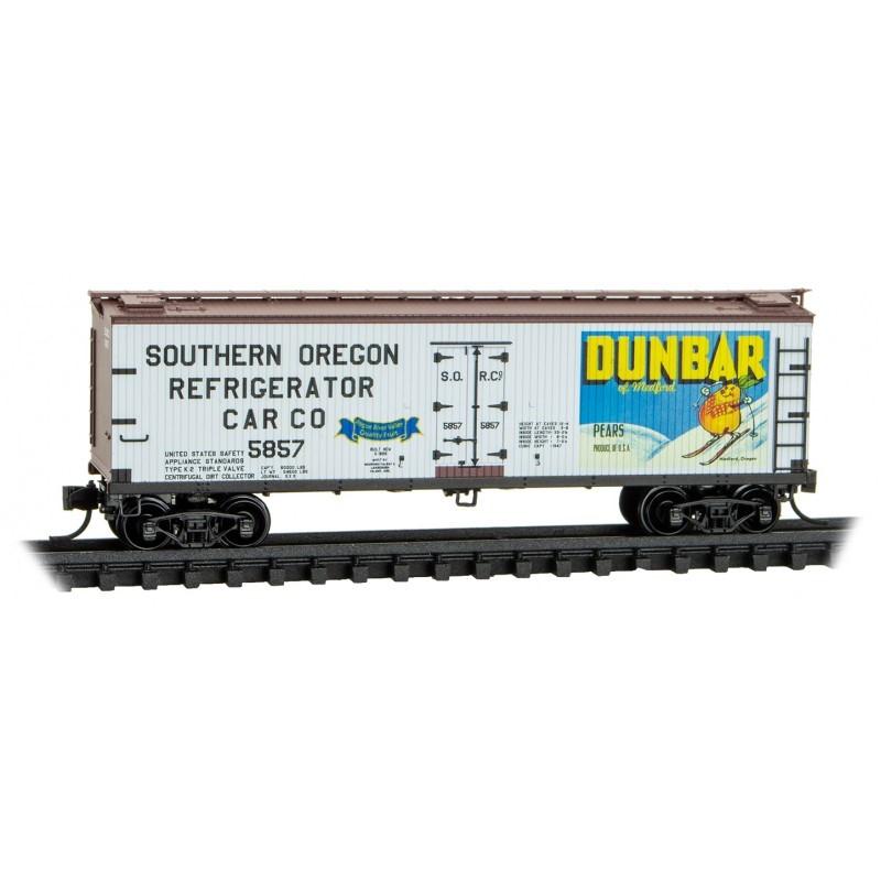 N Scale Micro-Trains MTL 04900946 SORC Dunbar Pears 40' Wooden Reefer #5857