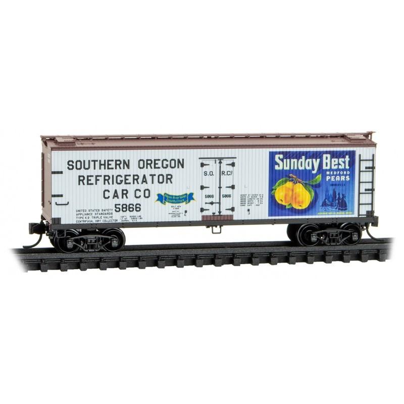 N Scale Micro-Trains MTL 04900944 SORC Sunday Best Pears 40' Wooden Reefer #5866