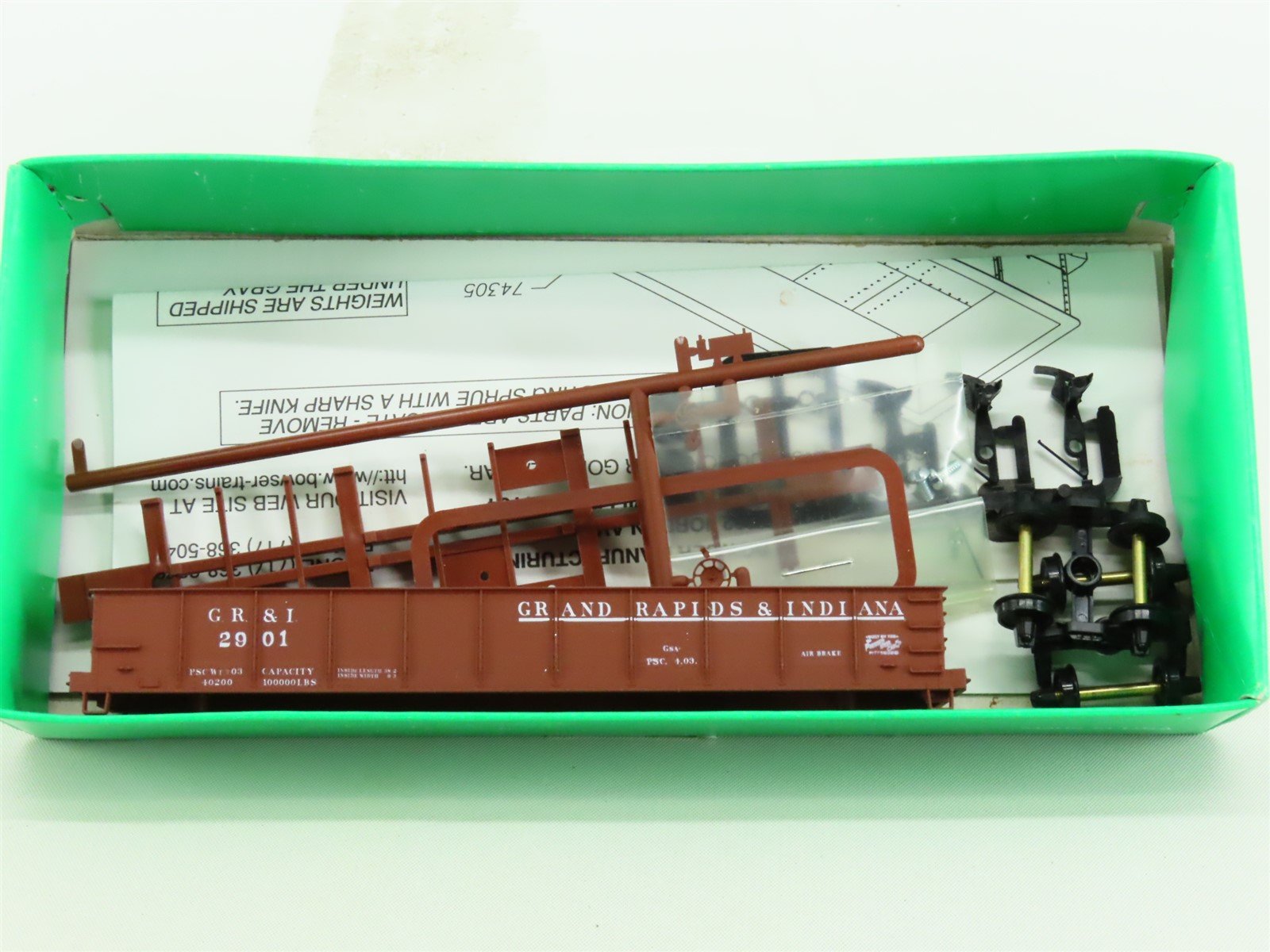 HO Scale Bowser Kit #55908 GR&I Grand Rapids & Indiana GS 40' Gondola #2901