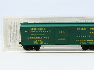 N Scale Micro-Trains MTL #42040 Menasha Woodenware Co. 40' Box Car #224