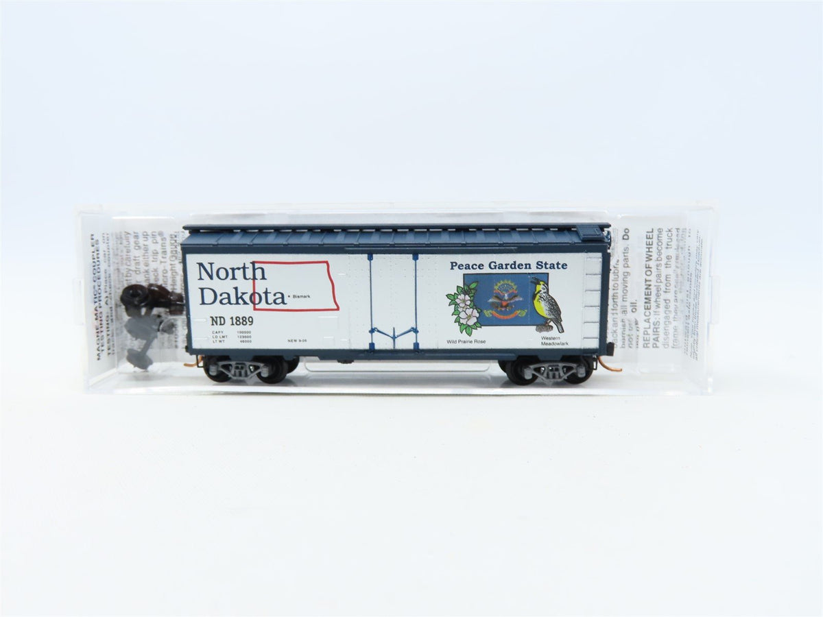 N Scale Micro-Trains MTL #02100405 ND North Dakota State Car 40&#39; Box Car #1889