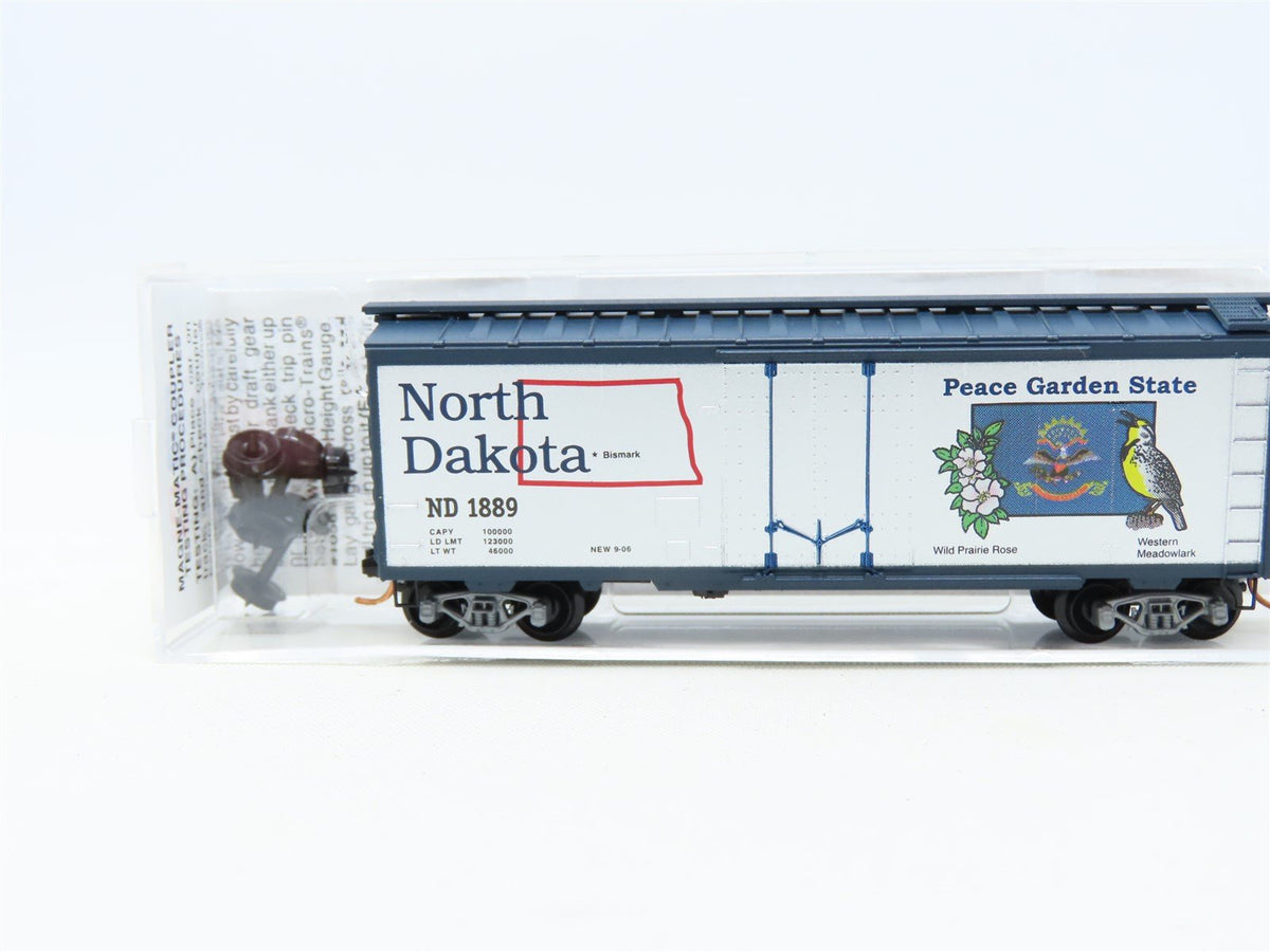 N Scale Micro-Trains MTL #02100405 ND North Dakota State Car 40&#39; Box Car #1889