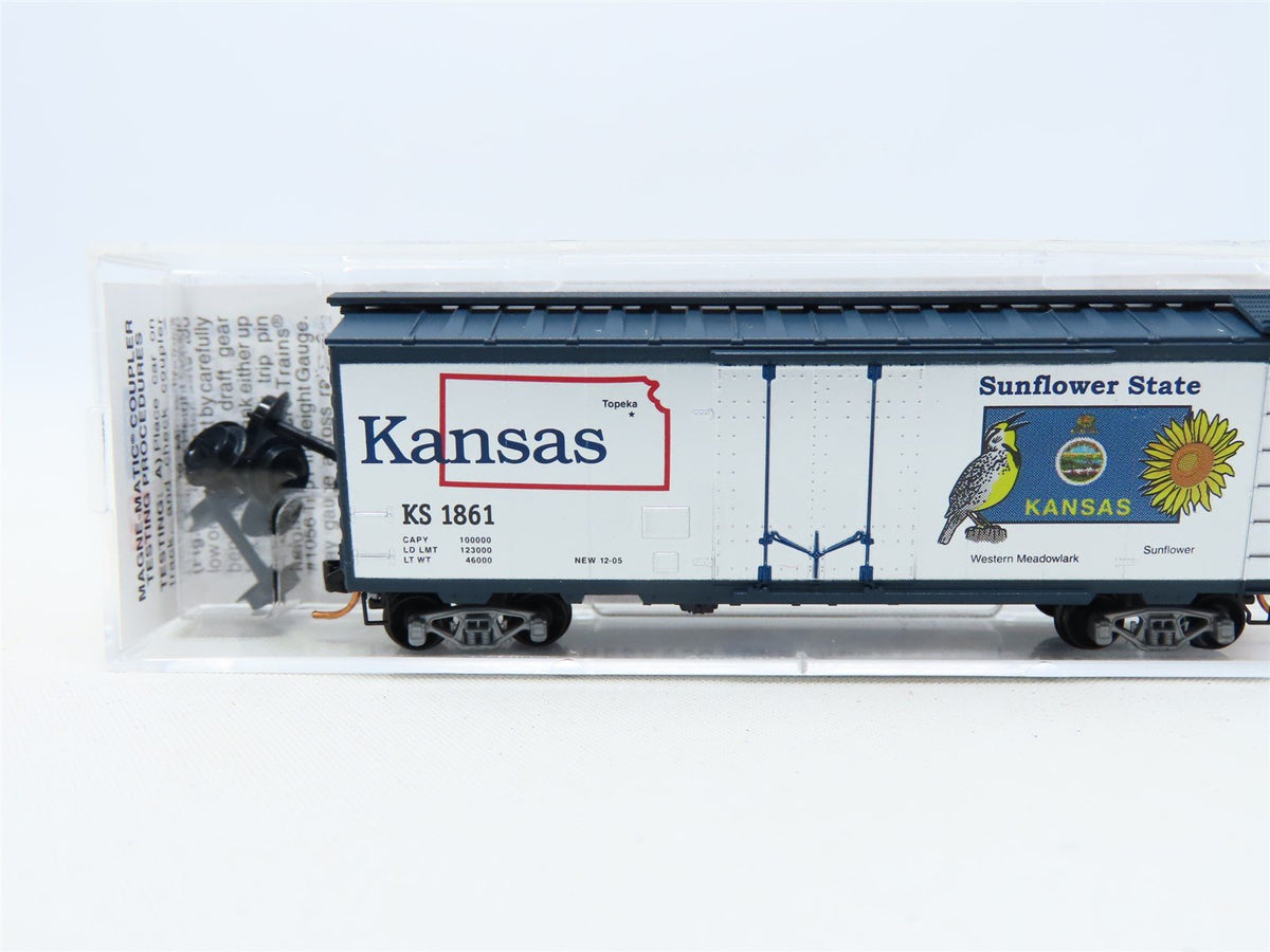 N Scale Micro-Trains MTL #02100396 KS Kansas State Car 40&#39; Box Car #1861