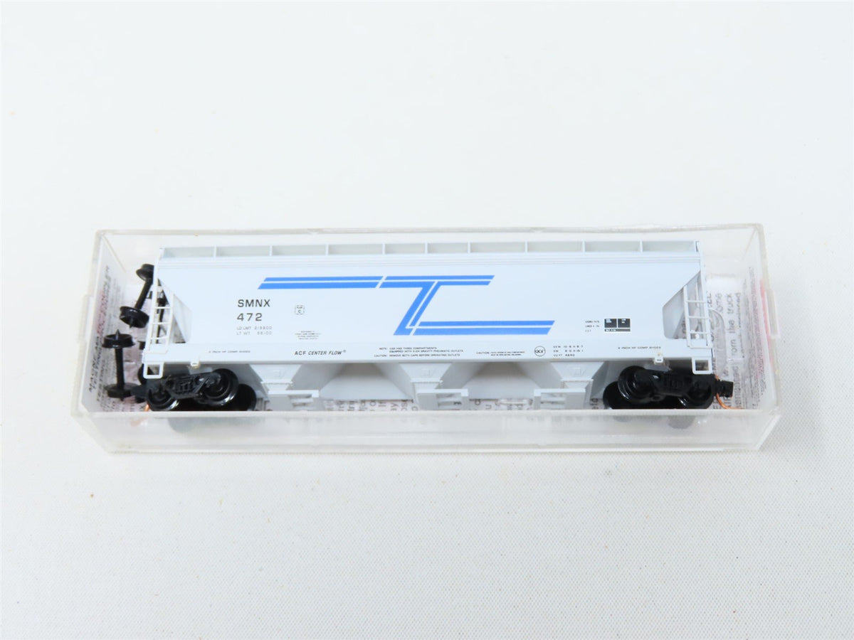 N Scale Micro-Trains MTL 93090 SMNX Solvay Minerals 3-Bay Centerflow Hopper #472