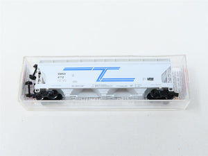 N Scale Micro-Trains MTL 93090 SMNX Solvay Minerals 3-Bay Centerflow Hopper #472