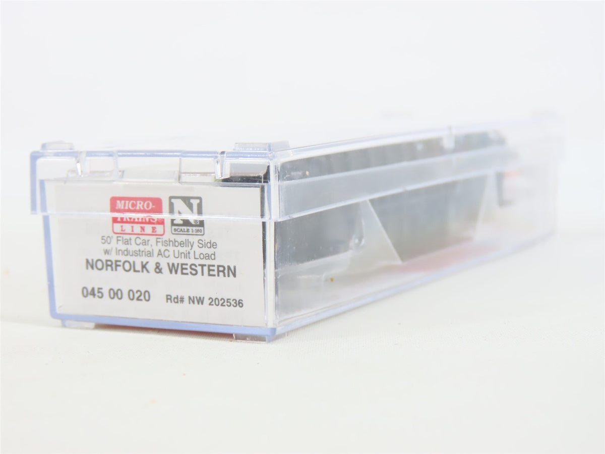 N Scale Micro-Trains MTL 04500020 N&amp;W Norfolk &amp; Western 50&#39; Flat Car #202536