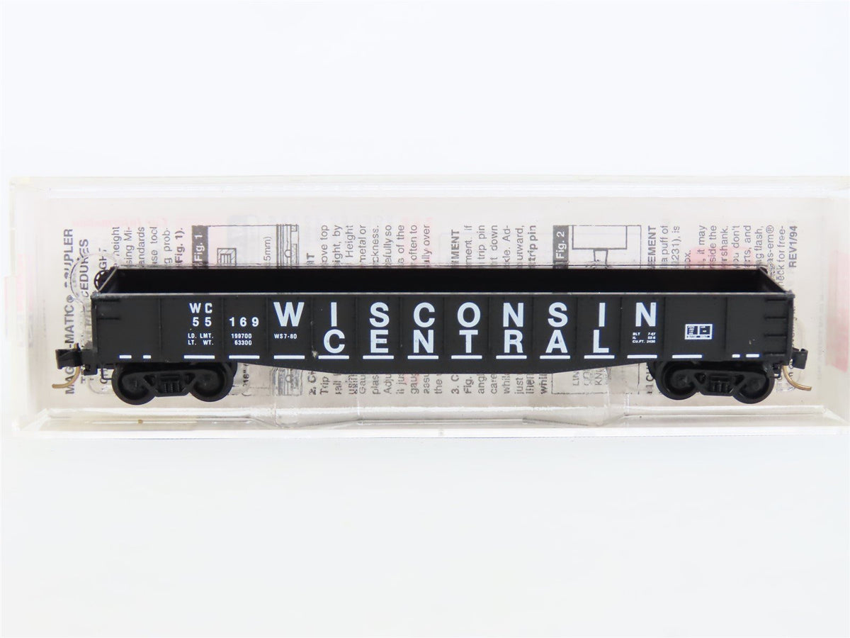 N Micro-Trains MTL 46330 WC Wisconsin Central 50&#39; Fishbelly Side Gondola #55169