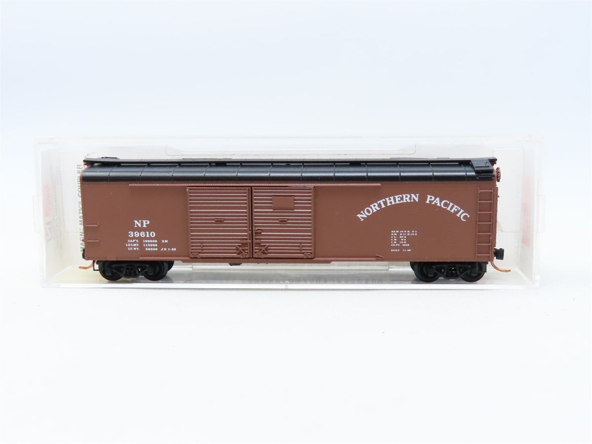 N Scale Micro-Trains MTL #79020 NP Northern Pacific 50&#39; Wagon Top Box Car #39610