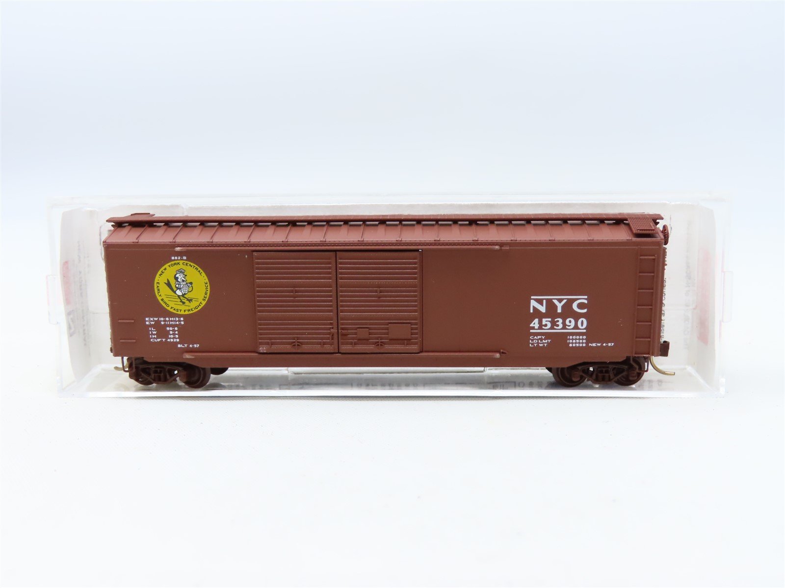 N Scale Micro-Trains MTL #34220 NYC "Early Bird Fast Freight" 50' Box Car #45390