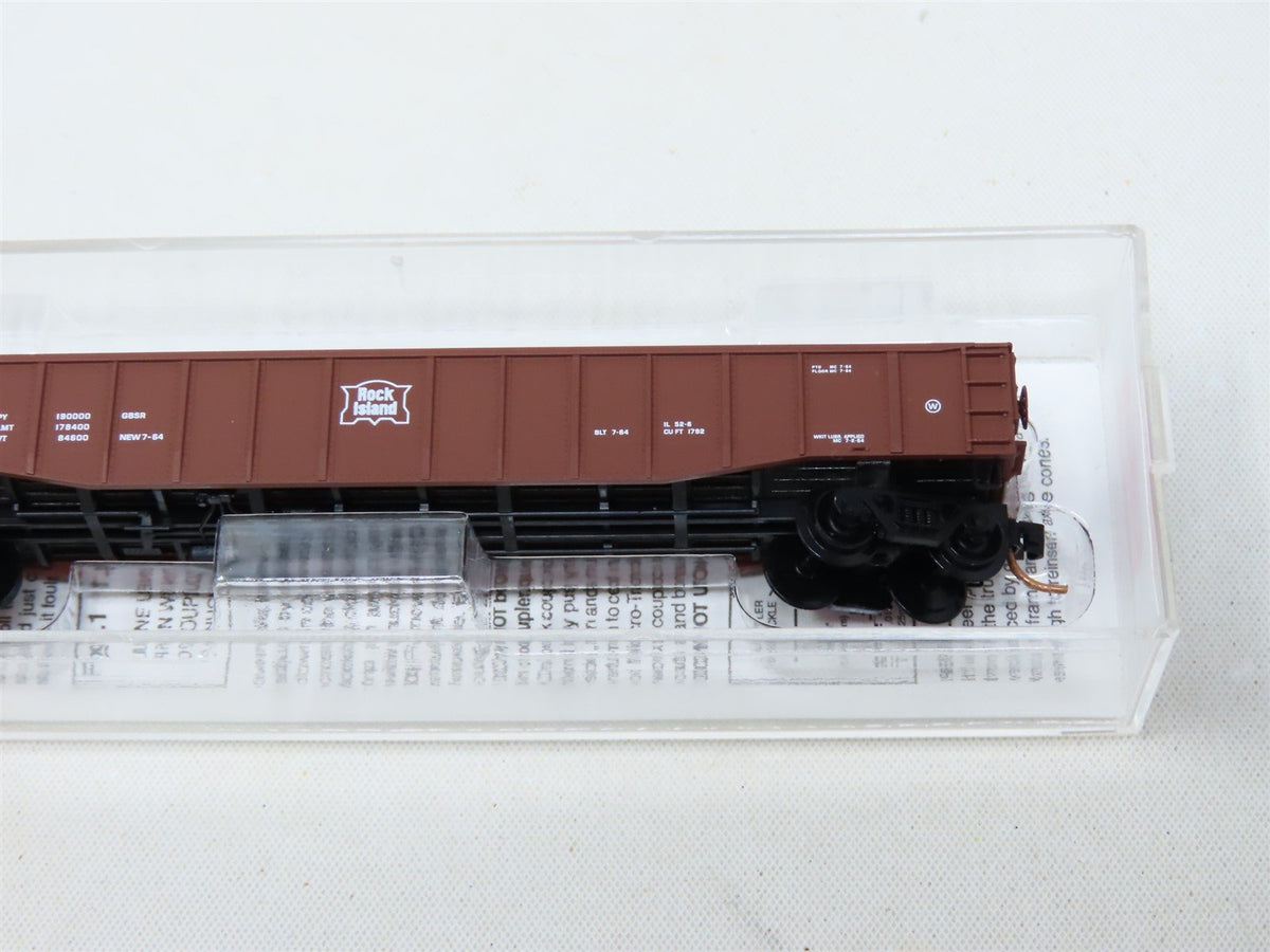 N Scale Micro-Trains MTL #105510 RI Rock Island 50&#39; Fixed End Gondola #3958