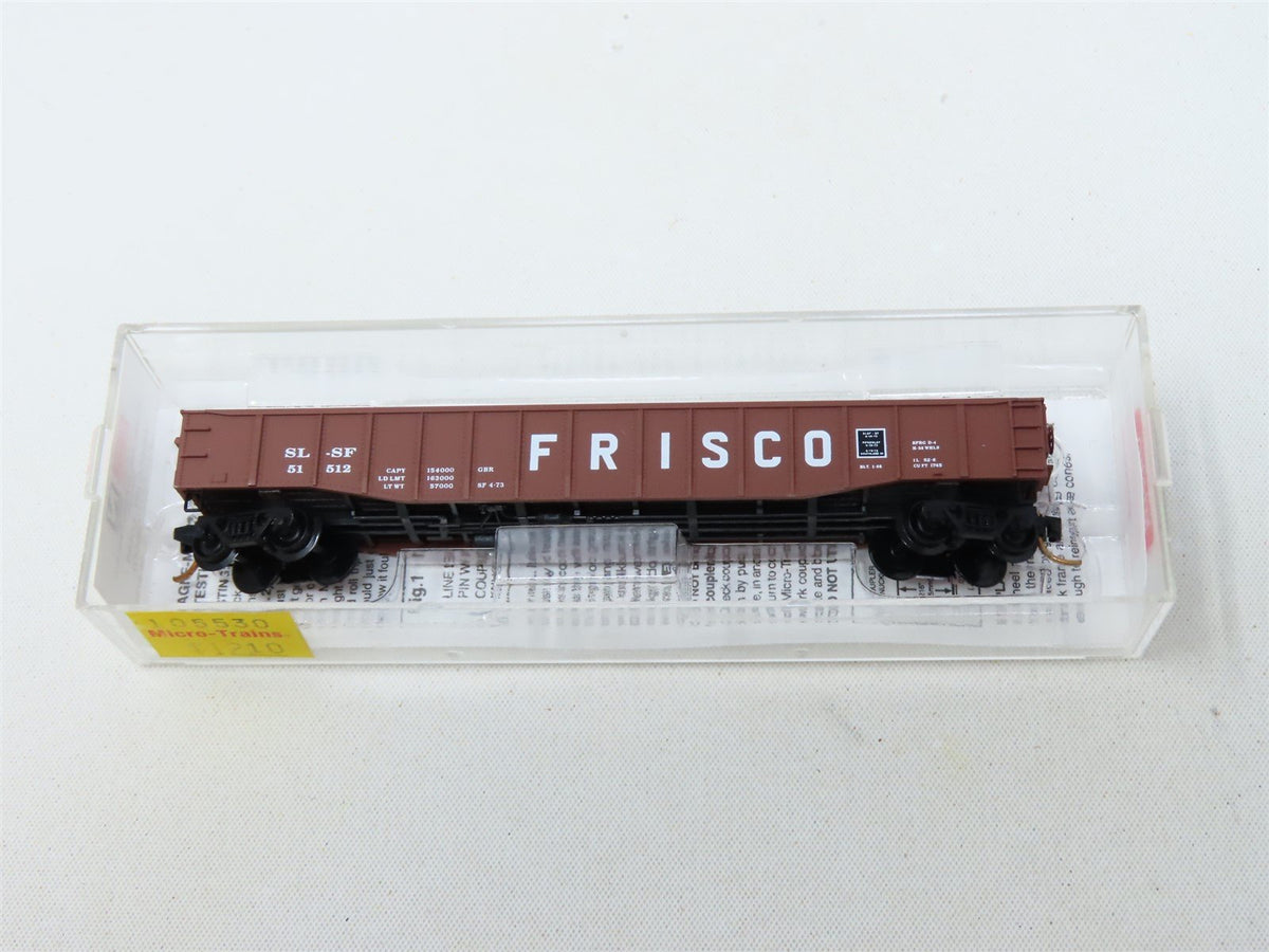 N Scale Micro-Trains MTL #105530 SL-SF Frisco 50&#39; Fixed End Gondola #51512
