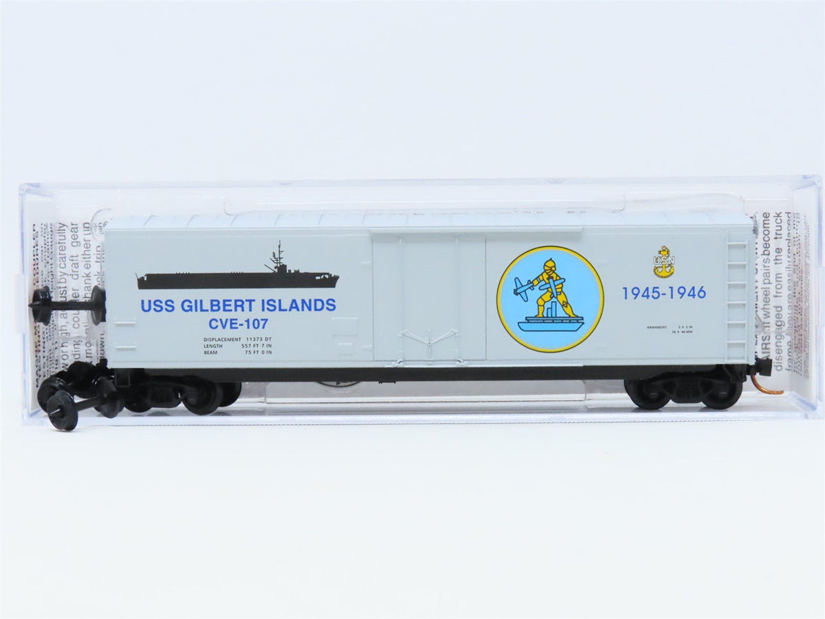 N Scale Micro-Trains MTL #03800406 USS Gilbert Islands 50&#39; Box Car #CVE-107