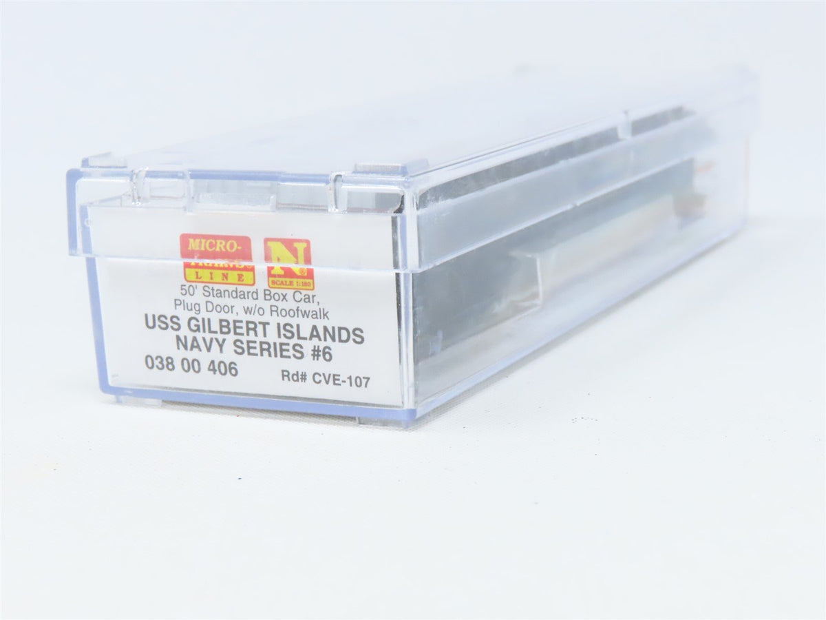 N Scale Micro-Trains MTL #03800406 USS Gilbert Islands 50&#39; Box Car #CVE-107