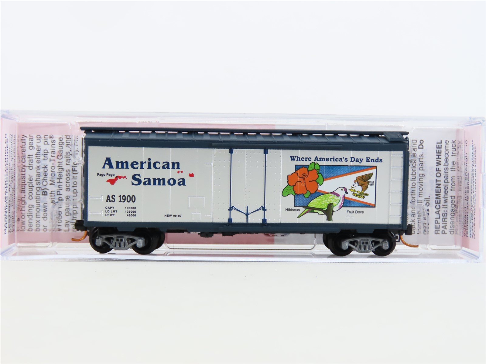 N Micro-Trains MTL Special Run AS American Samoa 40' Standard Box Car #1900