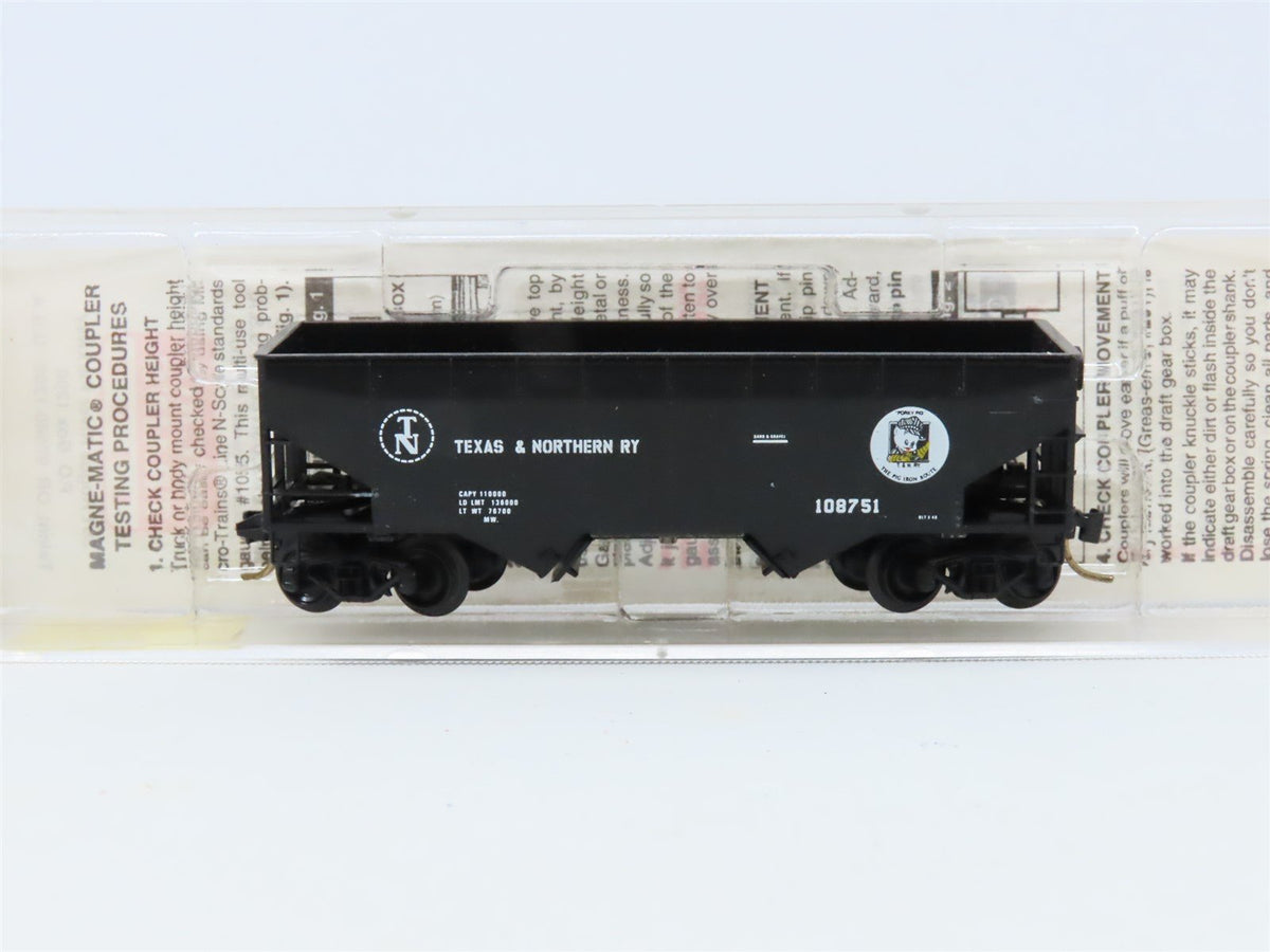 N Scale Micro-Trains MTL Kadee 55350 T&amp;N Texas &amp; Northern 2-Bay Hopper #108751