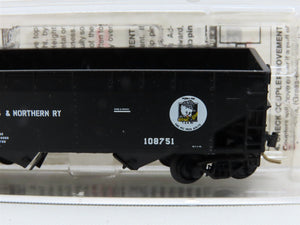 N Scale Micro-Trains MTL Kadee 55350 T&N Texas & Northern 2-Bay Hopper #108751