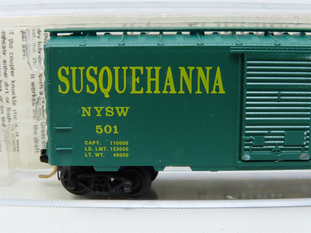 N Scale Kadee Micro-Trains MTL 20300 NYSW Susquehanna &quot;Susie Q&quot; 40&#39; Box Car #501