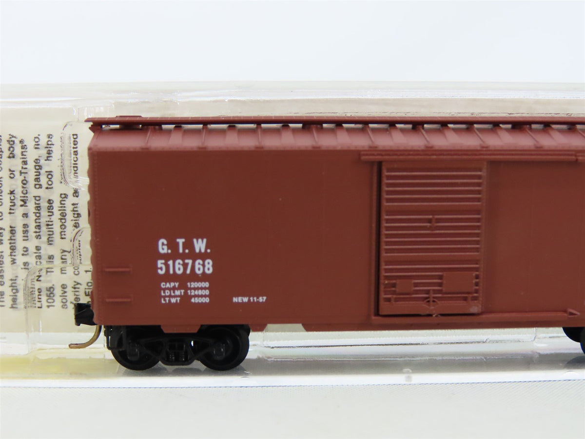 N Kadee Micro-Trains MTL #20010 GTW Grand Trunk Western 40&#39; Box Car #516768