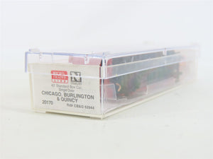 N Micro-Trains MTL #20170 CB&Q Burlington Route 40' Single Door Box Car #62944