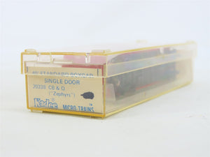 N Kadee Micro-Trains MTL #20338 CB&Q Burlington Route 40' Box Car - Blue Label