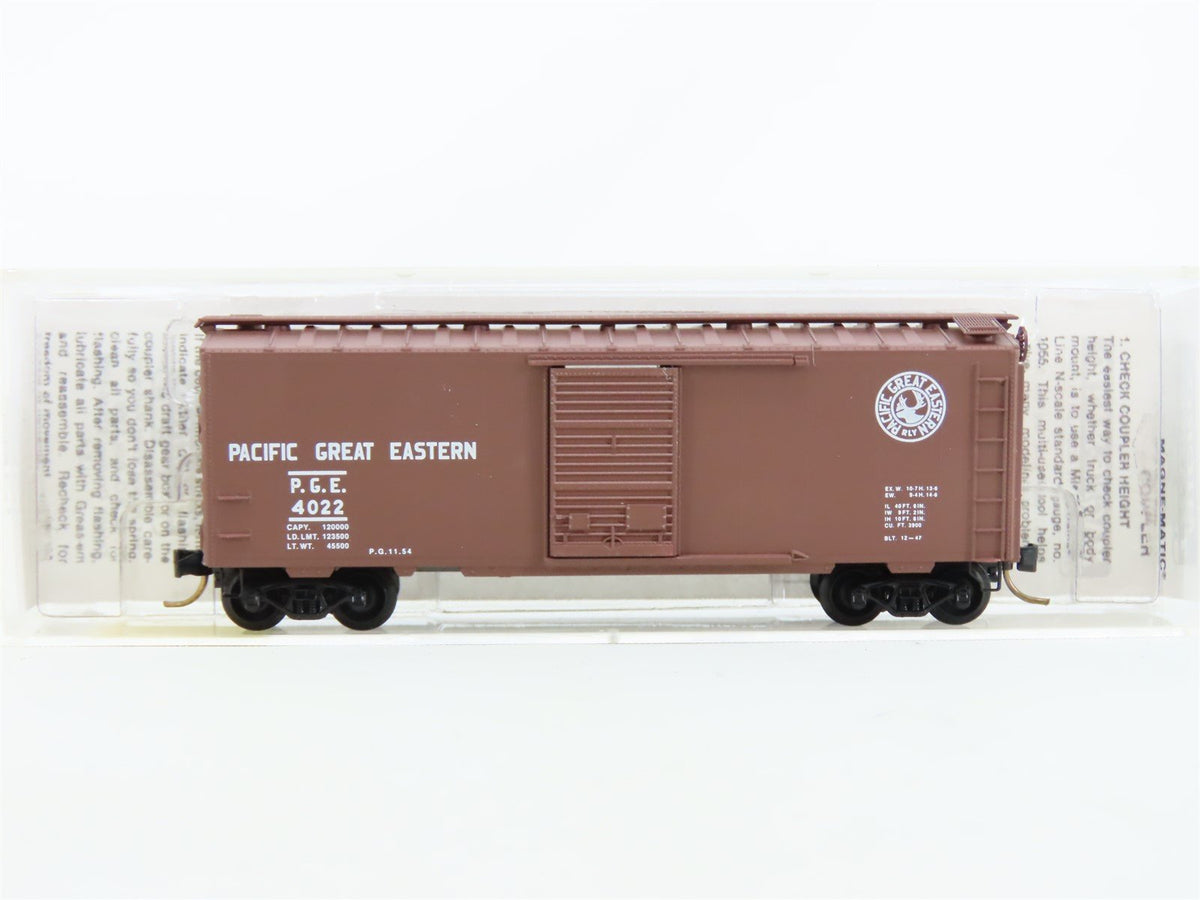 N Scale Micro-Trains MTL #20970 PGE Pacific Great Eastern 40&#39; Box Car #4022