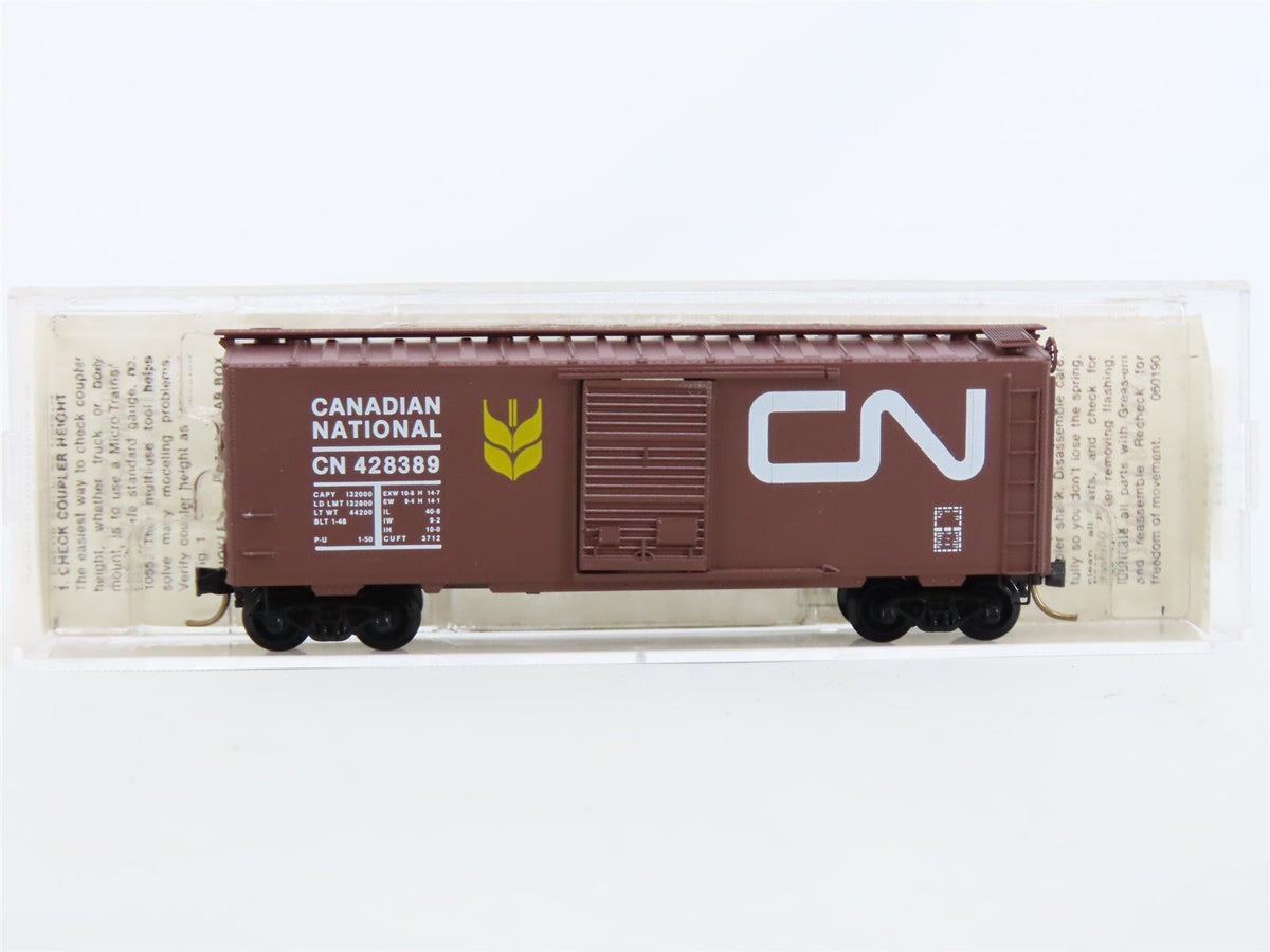 N Scale Micro-Trains MTL #20550 CN Canadian National 40&#39; Box Car #428389