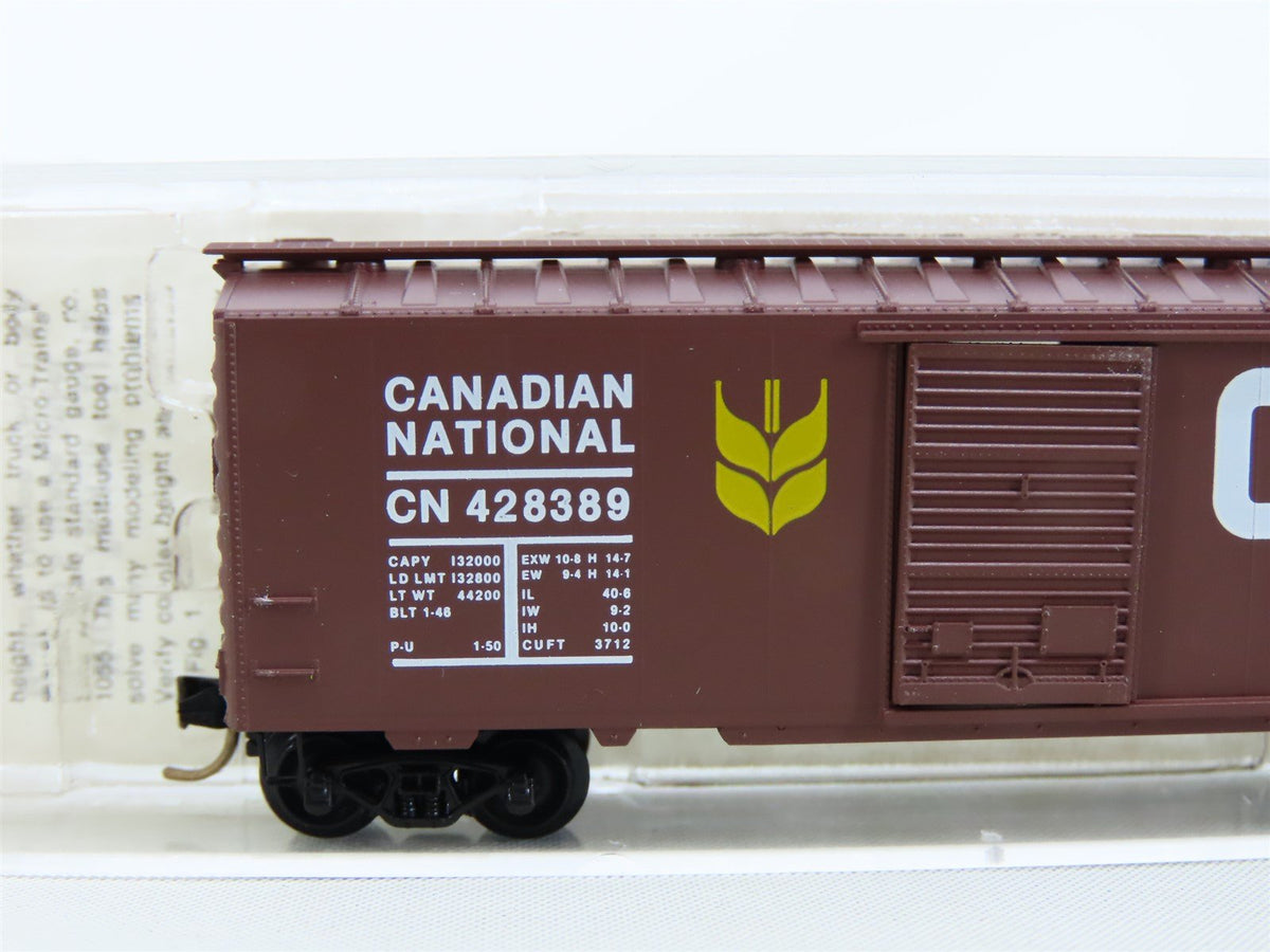 N Scale Micro-Trains MTL #20550 CN Canadian National 40&#39; Box Car #428389
