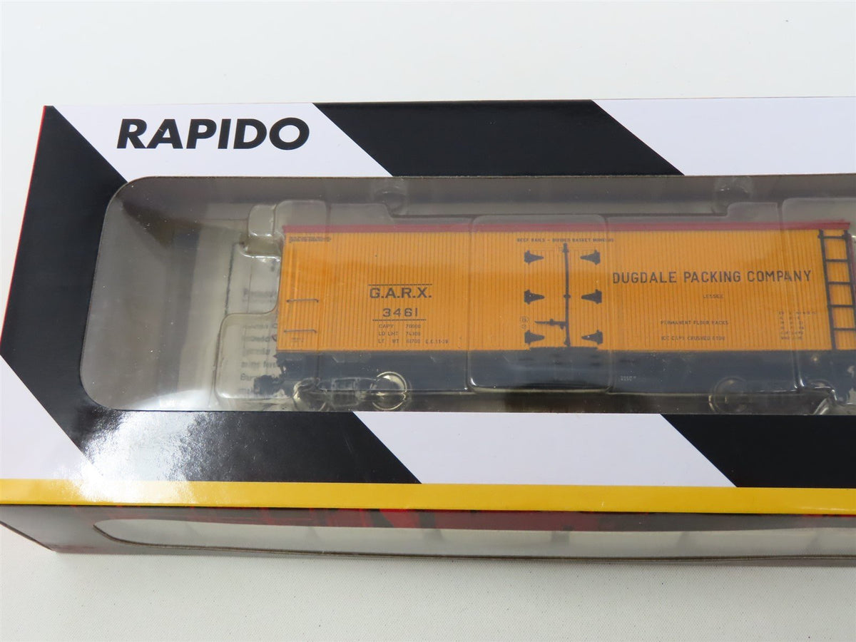 HO Scale Rapido 121005-1 GARX Dugdale Packing 37&#39; Meat Reefer #3461 - Sealed