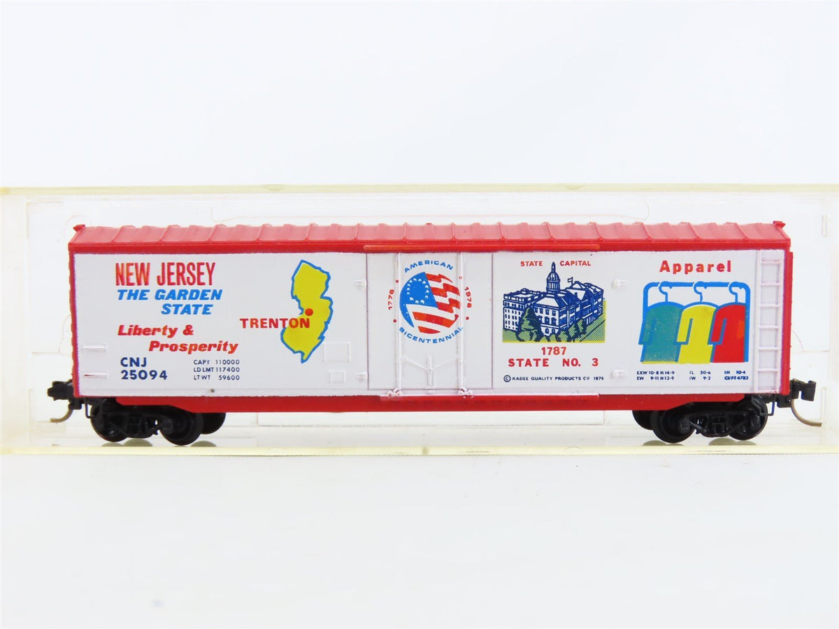 N Scale Kadee Micro-Trains MTL CNJ New Jersey Bicentennial 50&#39; Box Car #25094