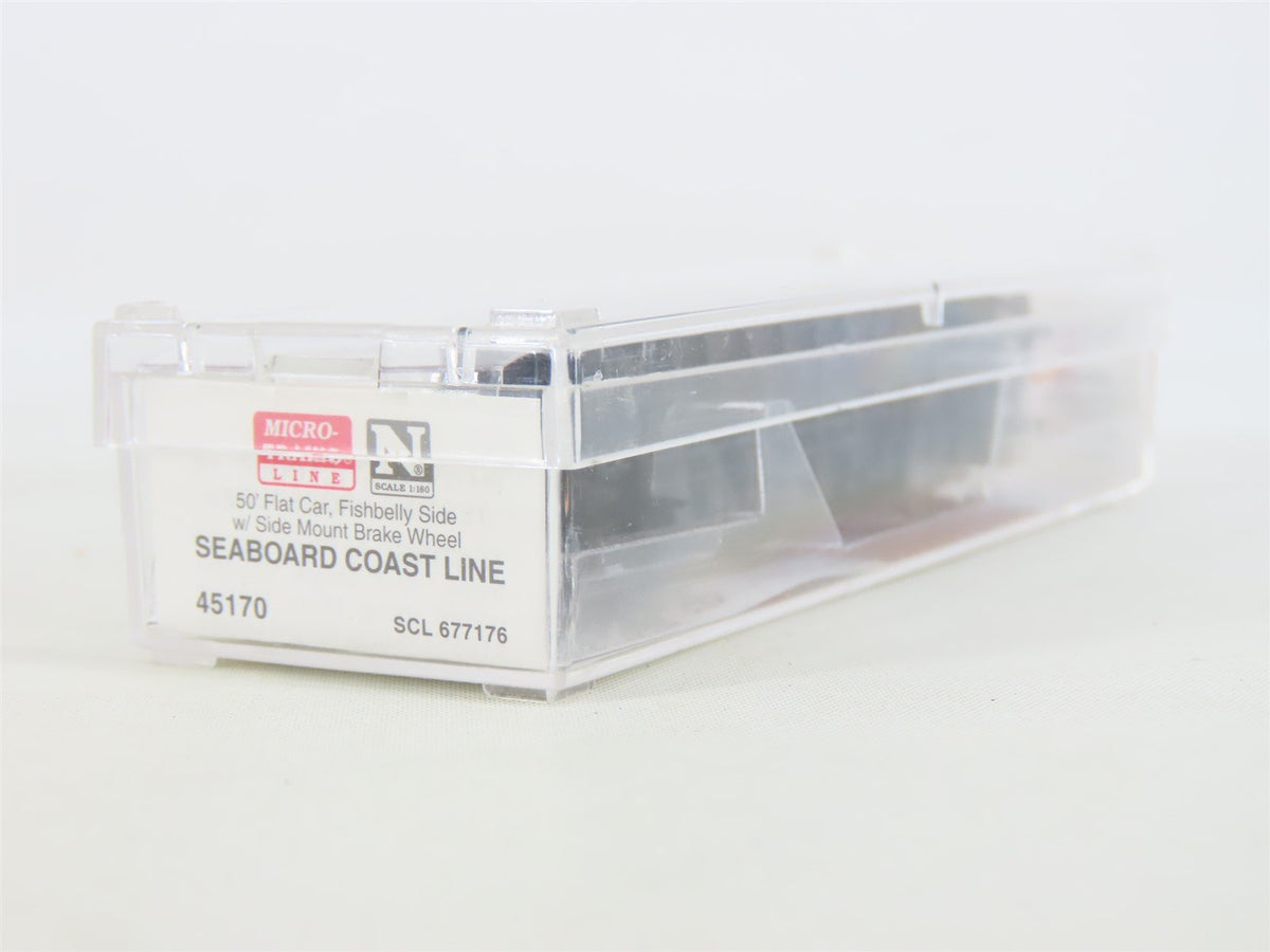 N Scale Micro-Trains MTL 45170 SCL Seaboard Coast Line 50&#39; Flat Car #677176