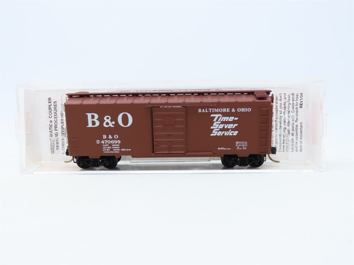 N Scale Micro-Trains MTL #20346/1 B&amp;O Baltimore &amp; Ohio 40&#39; Box Car #470699