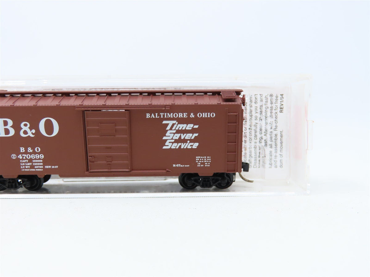 N Scale Micro-Trains MTL #20346/1 B&amp;O Baltimore &amp; Ohio 40&#39; Box Car #470699