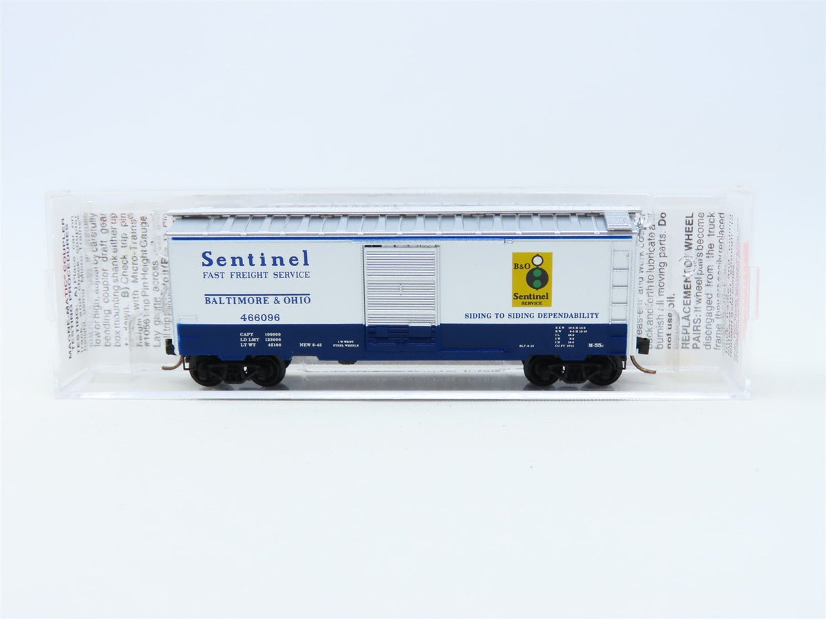 N Micro-Trains MTL #20256 B&amp;O Baltimore &amp; Ohio &quot;Sentinel&quot; 40&#39; Box Car #466096