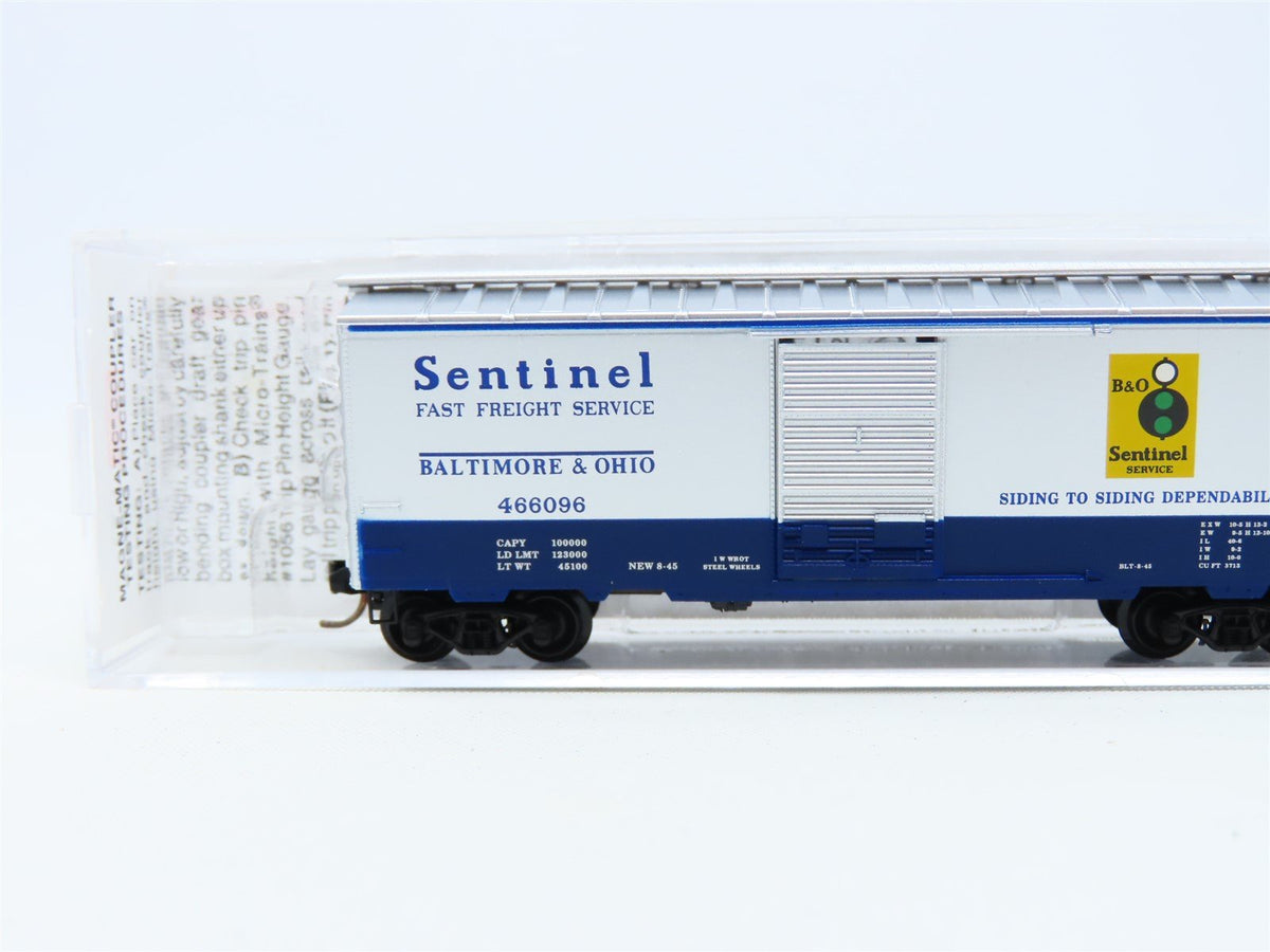 N Micro-Trains MTL #20256 B&amp;O Baltimore &amp; Ohio &quot;Sentinel&quot; 40&#39; Box Car #466096